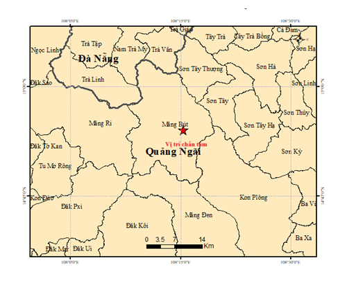 Xã Măng Bút, tỉnh Quảng Ngãi ngày 11/9 đã liên tiếp xảy ra 5 trận động đất Xã Măng Bút, tỉnh Quảng Ngãi ngày 11/9 đã liên tiếp xảy ra 5 trận động đất