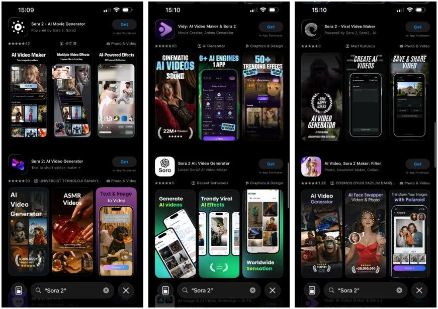 Ứng dụng giả mạo Sora 2 tràn ngập App Store toàn cầu - ảnh 3