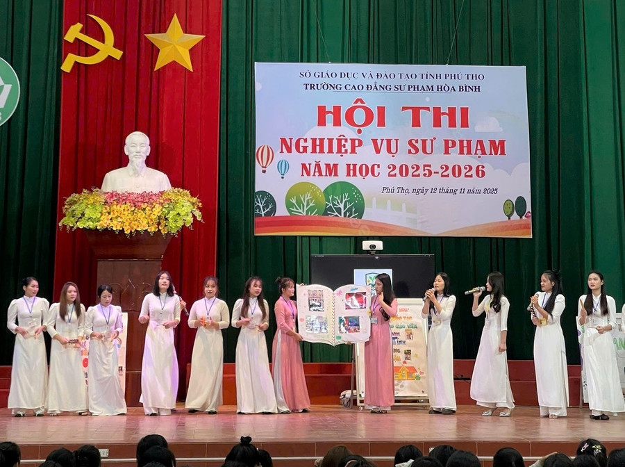 Hội thi Nghiệp vụ sư phạm năm học 2025-2026 do Trường CĐ Sư phạm Hòa Bình tổ chức. sp-hb.jpg