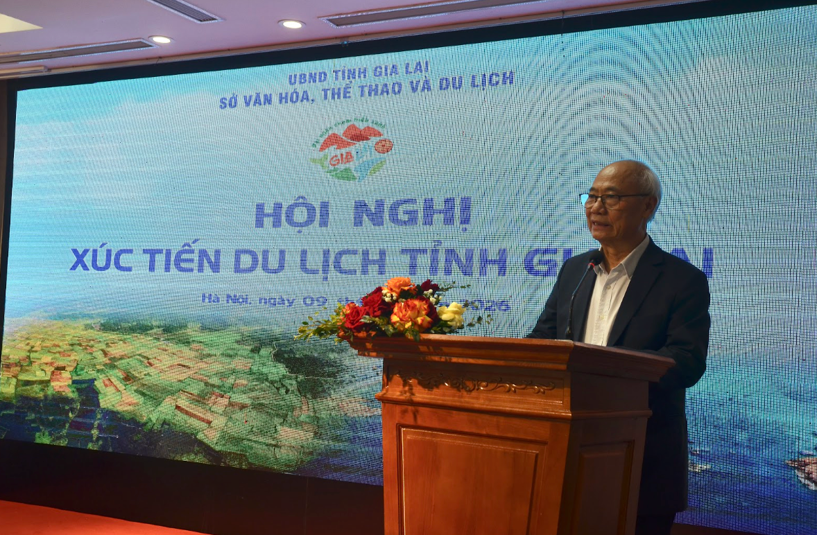 Ông Vũ Thế Bình - Chủ tịch Hiệp hội Du lịch Việt Nam chia sẻ tại sự kiện. Ảnh: Thu Huyền