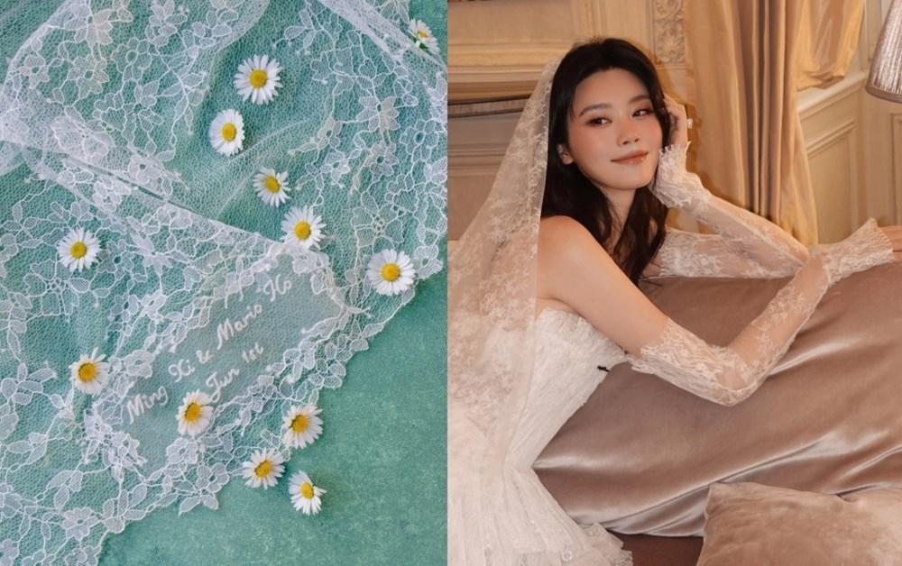 Hề Mộng Dao diện váy cưới của nhà mốt Việt trong hôn lễ triệu đô - ảnh 3