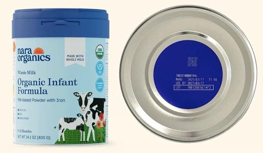 Nhãn sữa bị thu hồi. Ảnh: Nara Organics anh-chup-man-hinh-2026-06-15-l-7294-5677-1781516303.jpg