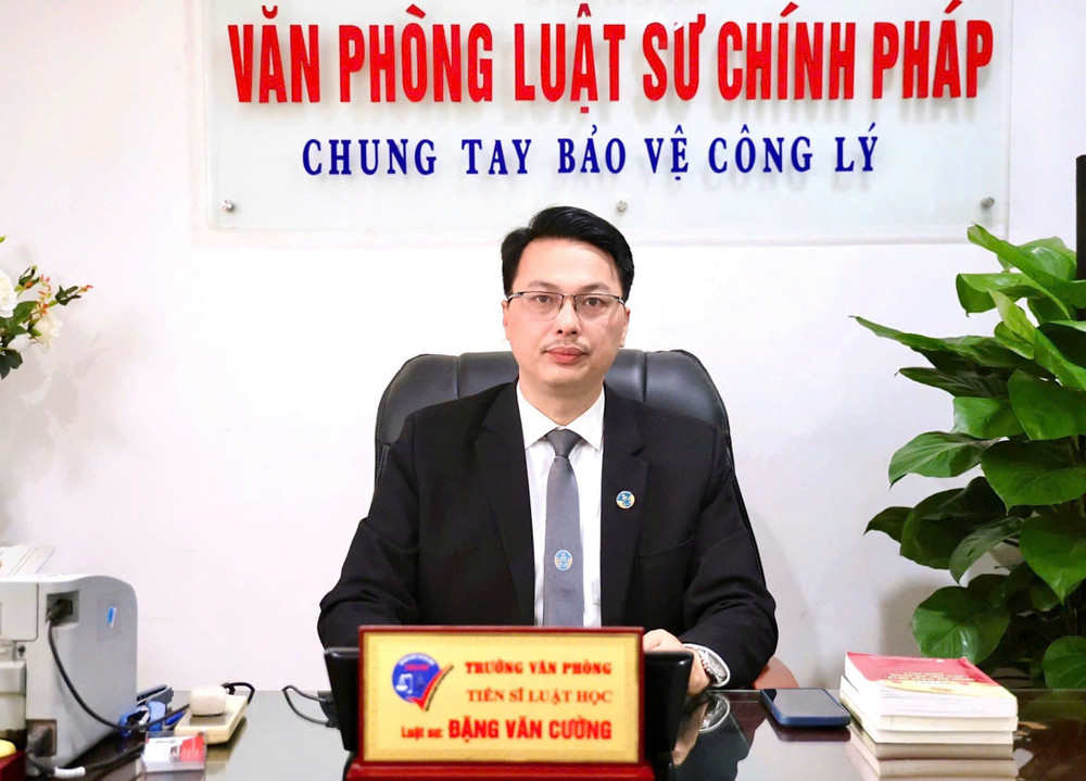 TS. Luật sư Đặng Văn Cường - Trưởng Văn phòng Luật sư Chính Pháp, Đoàn Luật sư TP. Hà Nội. Ảnh: NVCC cuong.jpg