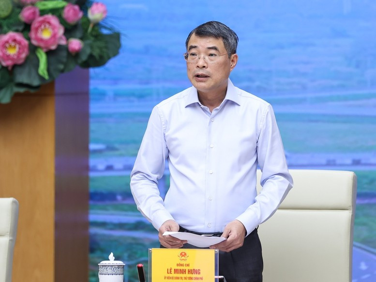 Thủ tướng Chính phủ Lê Minh Hưng phát biểu quán triệt tại Hội nghị - Ảnh: VGP