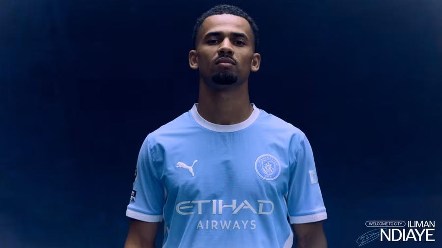 Iliman Ndiaye sang Man City với giá khoảng 65 triệu bảng, góp phần đưa tổng chi của đội chủ sân Etihad lên cao nhất giải. Ảnh: Man City. chuyen-nhuong-2.jpg