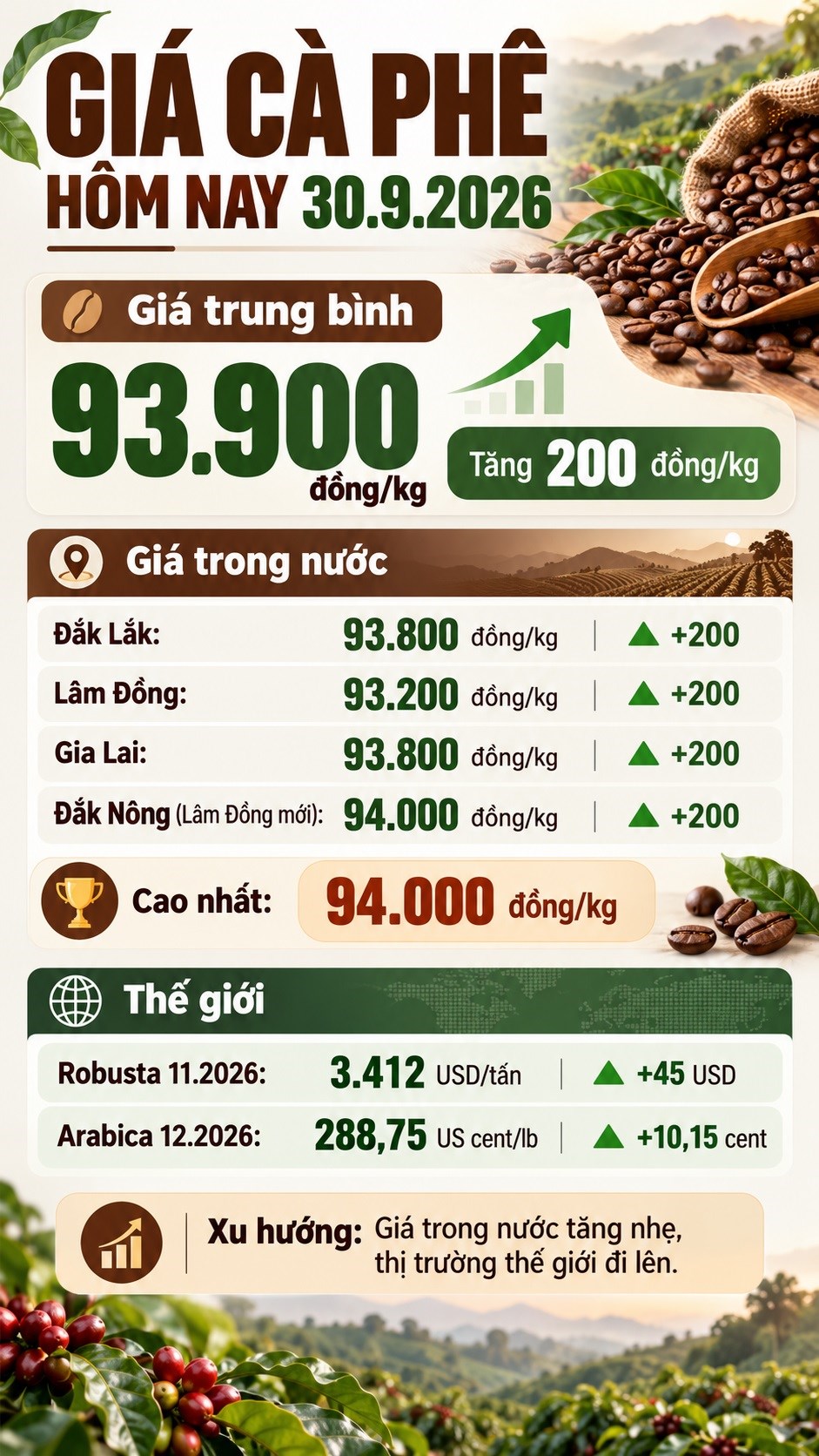 Giá cà phê hôm nay 30.9: Robusta bật tăng, thị trường trong nước phục hồi - ảnh 3