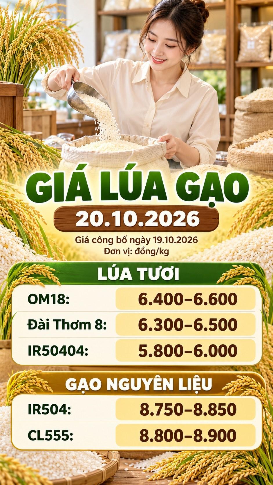 Giá lúa gạo hôm nay 20.10.2026: Sức mua yếu, gạo nguyên liệu chịu sức ép - ảnh 3