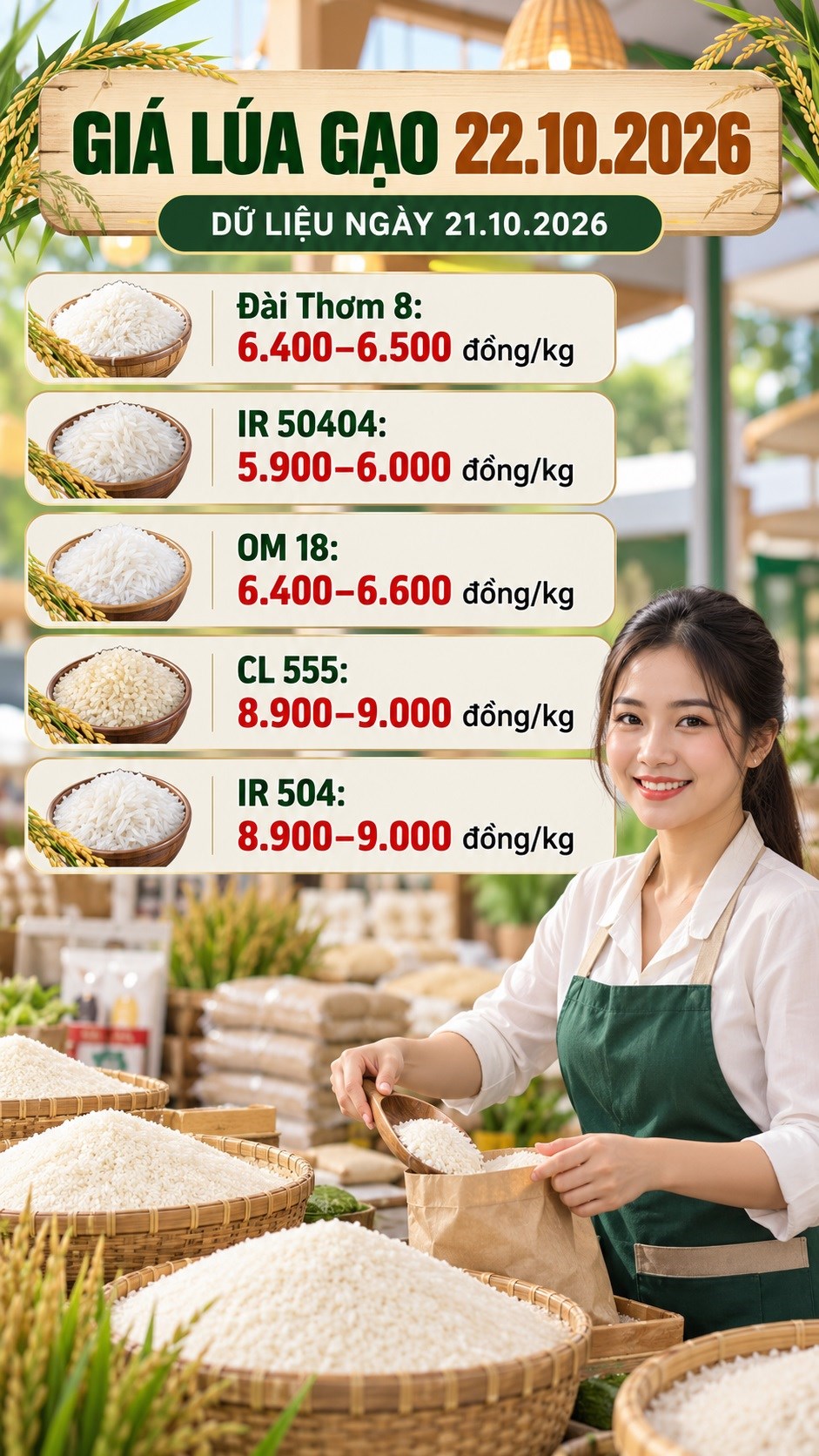Giá lúa gạo hôm nay 22.10.2026: Sức mua quyết định đà giá - ảnh 3