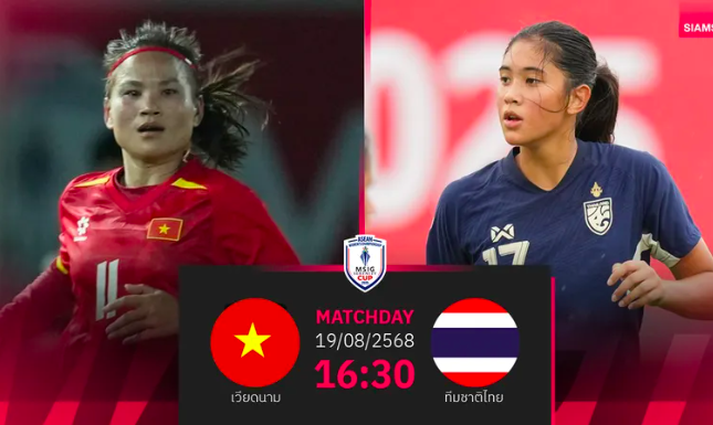 Siam Sport dự đoán Thái Lan thua Việt Nam 1-2 ở trận tranh huy chương đồng AFF Cup nữ 2025